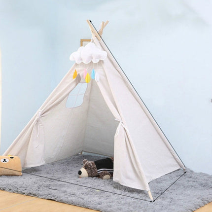 Children's Room Princess Tent Indoor Play House Folding Tent Toy, Size:1.35m(White)-garmade.com