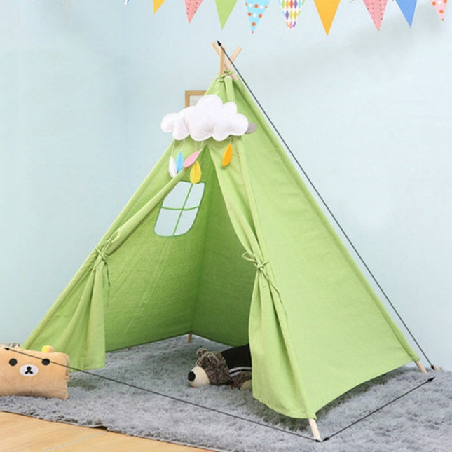 Children's Room Princess Tent Indoor Play House Folding Tent Toy, Size:1.35m(Green)-garmade.com