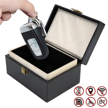 Mobile Phone Signal Anti-jamming Flip PU Gift Box Safe and Secure Anti-theft Shielding Box-garmade.com