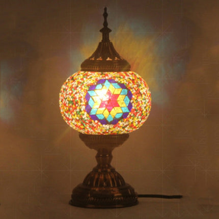 Bedroom Study Romantic Style Mosaic Decorative Table Lamp, Plug Type:US Plug(FX-1501)-garmade.com