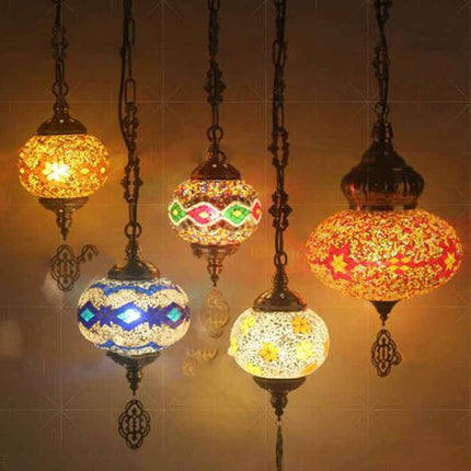 Bedroom Study Romantic Style Mosaic Decorative Table Lamp, Plug Type:UK Plug(FX-1501)-garmade.com