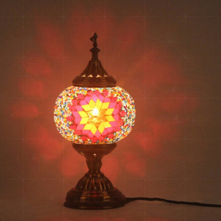 Bedroom Study Romantic Style Mosaic Decorative Table Lamp, Plug Type:UK Plug(FX-1502)-garmade.com