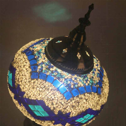 Bedroom Study Romantic Style Mosaic Decorative Table Lamp, Plug Type:UK Plug(FX-1502)-garmade.com