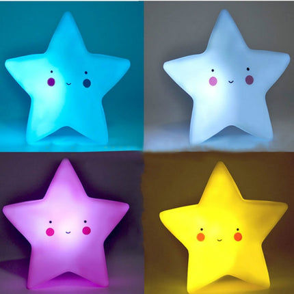 LED Bedroom Bedside Children Room Stars Cartoon Night Light(White)-garmade.com