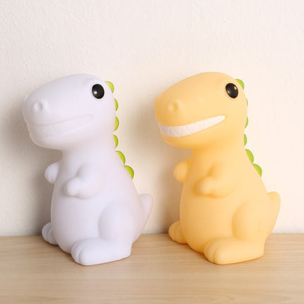 3 PCS Eco-friendly Silicone LED Dinosaur Colorful Soft Light Home Electronic Night Light(White)-garmade.com