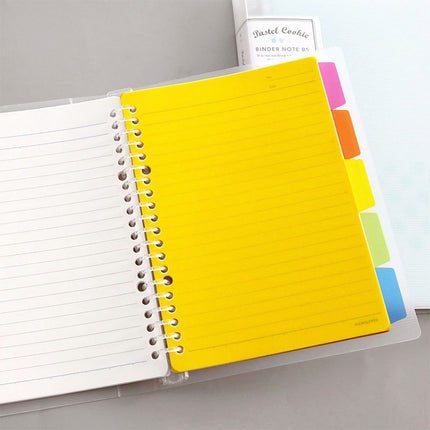 Loose-leaf Notebook Rainbow Cookie Daily Plan Personal Diary Notebook, Size:A5(Yellow)-garmade.com