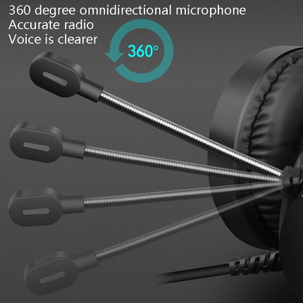 Smailwolf AK3 3.5mm Double Plug Version Game Wired Luminous Desktop Computer Headset(White)-garmade.com