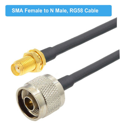 SMA Female To N Male RG58 Coaxial Adapter Cable, Cable Length:0.5m-garmade.com
