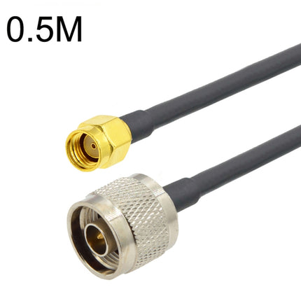 RP-SMA Male to N Male RG58 Coaxial Adapter Cable, Cable Length:0.5m-garmade.com