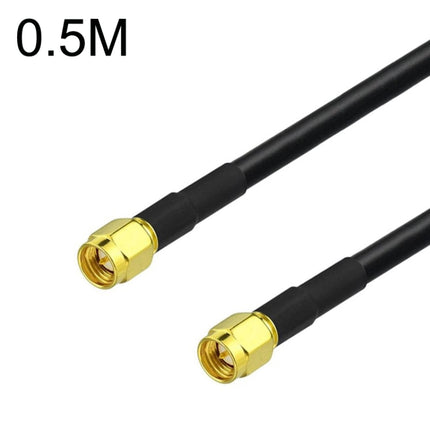 SMA Male To SMA Male RG58 Coaxial Adapter Cable, Cable Length:0.5m-garmade.com