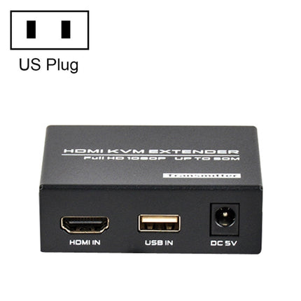 FJGEAR FJ-HKV50 HDMI+USB To KVM 1080P IP 50M Extender, Plug Type:US Plug-garmade.com