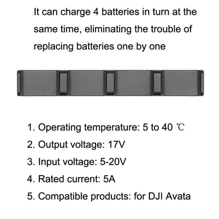 Original DJI Avata Charge Housekeeper 4 Batteries Charger-garmade.com