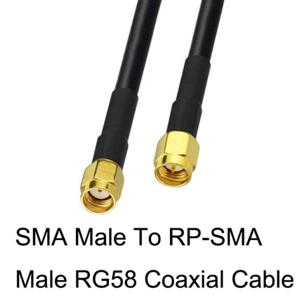 SMA Male To RP-SMA Male RG58 Coaxial Adapter Cable, Cable Length:0.5m-garmade.com