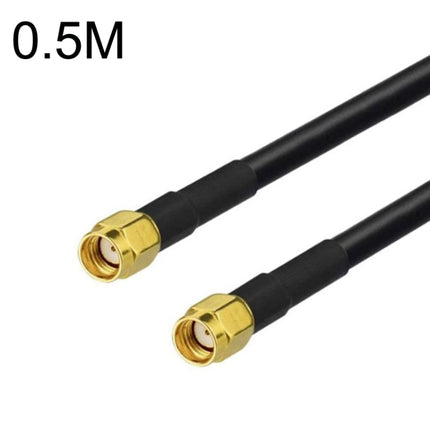 RP-SMA Male To RP-SMA Male RG58 Coaxial Adapter Cable, Cable Length:0.5m-garmade.com