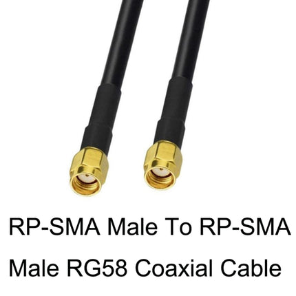 RP-SMA Male To RP-SMA Male RG58 Coaxial Adapter Cable, Cable Length:0.5m-garmade.com