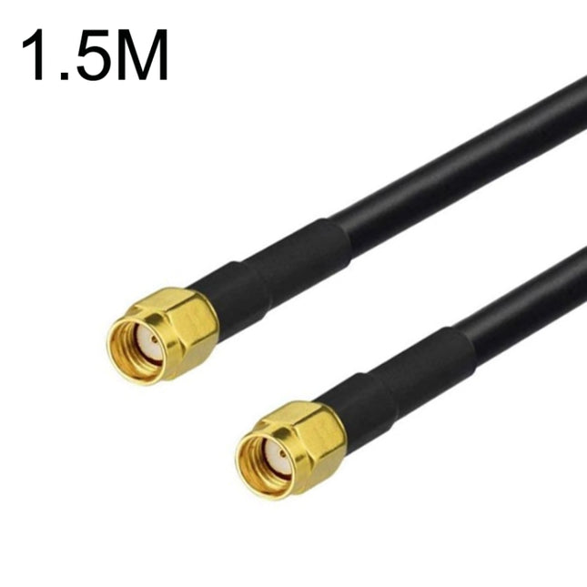 RP-SMA Male To RP-SMA Male RG58 Coaxial Adapter Cable, Cable Length:1.5m-garmade.com