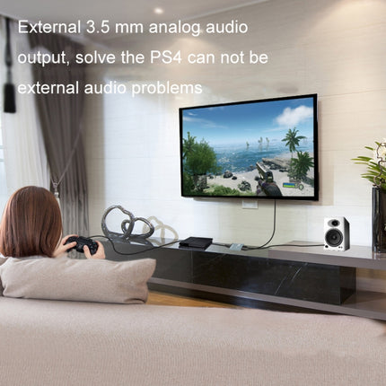 FJGEAR FJ-HDV01 HDMI HD 4K 30HZ Fiber Audio Separator, Plug Type:US Plug-garmade.com