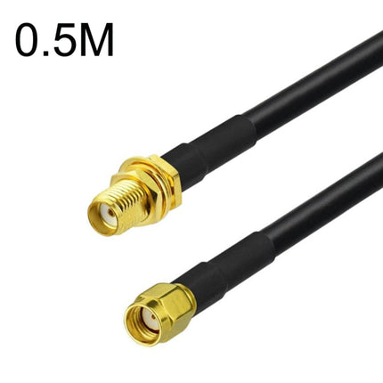 SMA Female To RP-SMA Male RG58 Coaxial Adapter Cable, Cable Length:0.5m-garmade.com