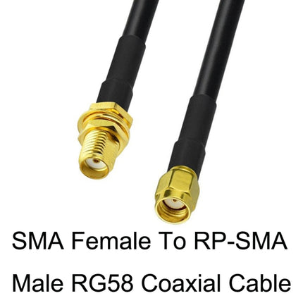 SMA Female To RP-SMA Male RG58 Coaxial Adapter Cable, Cable Length:0.5m-garmade.com