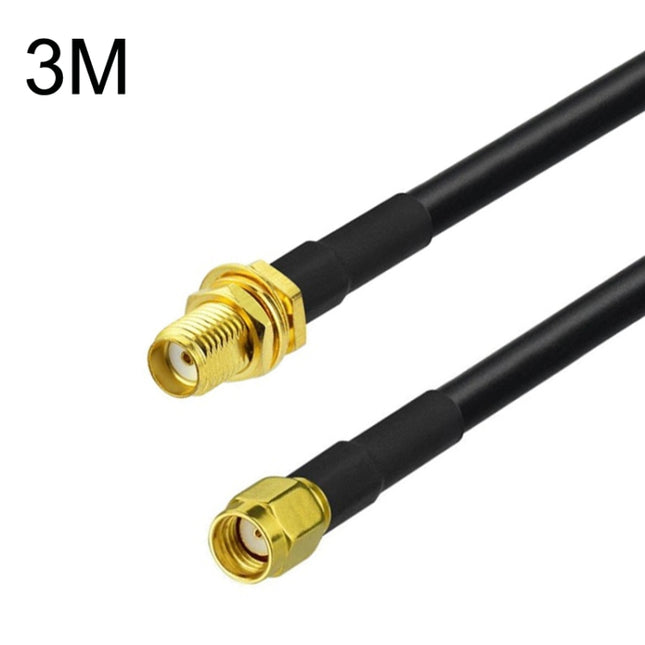 SMA Female To RP-SMA Male RG58 Coaxial Adapter Cable, Cable Length:3m-garmade.com