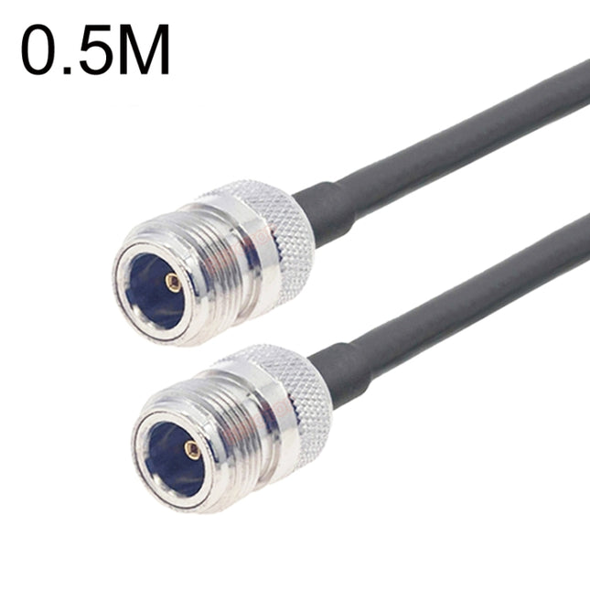 N Female To N Female RG58 Coaxial Adapter Cable, Cable Length:0.5m-garmade.com