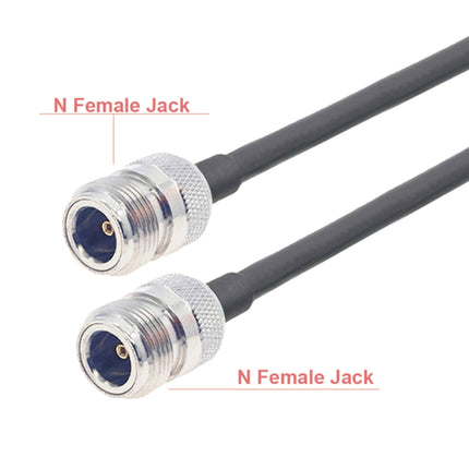 N Female To N Female RG58 Coaxial Adapter Cable, Cable Length:0.5m-garmade.com