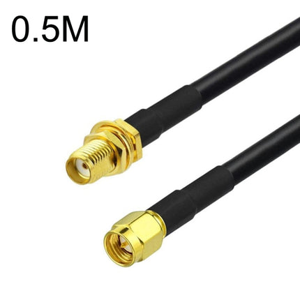 SMA Male To SMA Female RG58 Coaxial Adapter Cable, Cable Length:0.5m-garmade.com