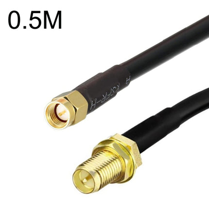 SMA Male To RP-SMA Female RG58 Coaxial Adapter Cable, Cable Length:0.5m-garmade.com