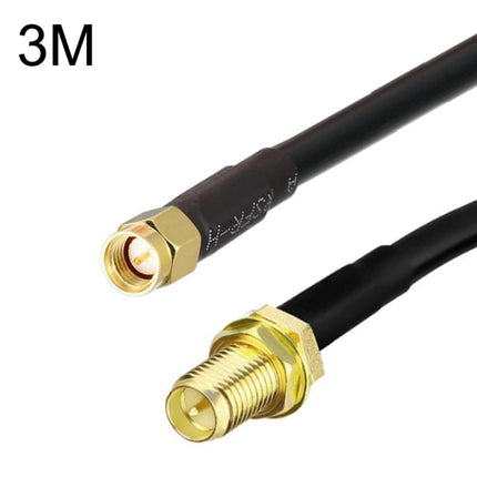 SMA Male To RP-SMA Female RG58 Coaxial Adapter Cable, Cable Length:3m-garmade.com