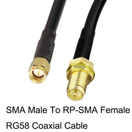 SMA Male To RP-SMA Female RG58 Coaxial Adapter Cable, Cable Length:10m-garmade.com
