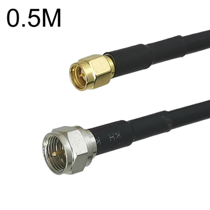 SMA Male To F TV Male RG58 Coaxial Adapter Cable, Cable Length:0.5m-garmade.com