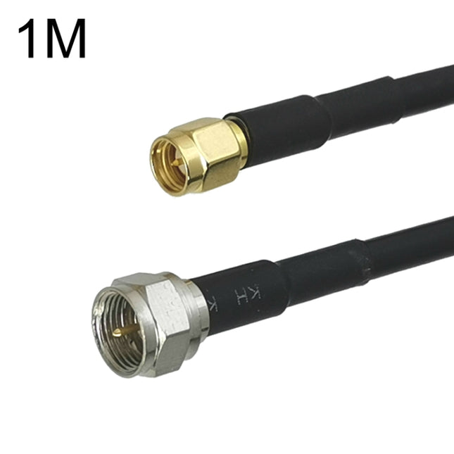 SMA Male To F TV Male RG58 Coaxial Adapter Cable, Cable Length:1m-garmade.com