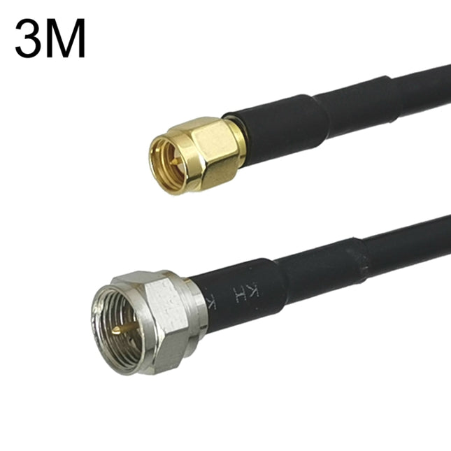 SMA Male To F TV Male RG58 Coaxial Adapter Cable, Cable Length:3m-garmade.com