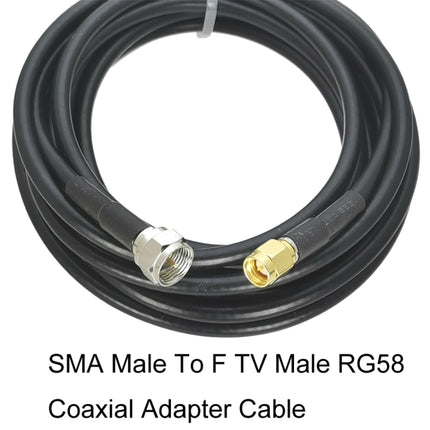 SMA Male To F TV Male RG58 Coaxial Adapter Cable, Cable Length:3m-garmade.com