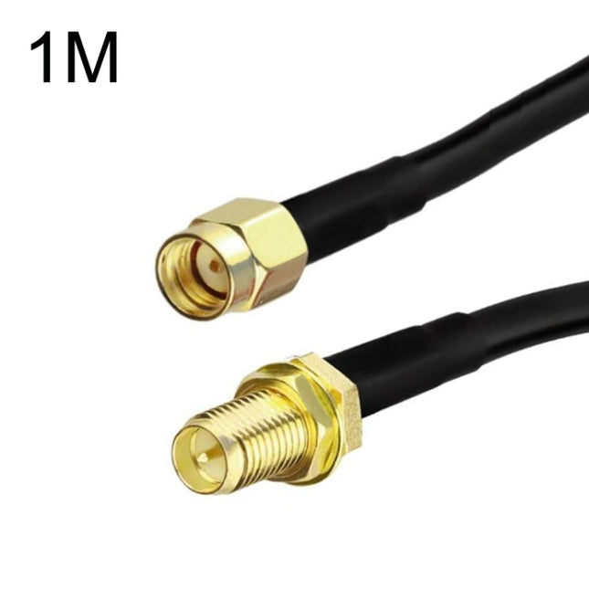 RP-SMA Male To RP-SMA Female RG58 Coaxial Adapter Cable, Cable Length:1m-garmade.com