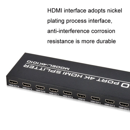 FJGEAR FJ-SM1010 30HZ HDMI 4K HD Audio And Video Splitter, Plug Type:US Plug(Black)-garmade.com