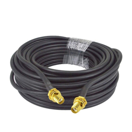 SMA Female To SMA Female RG58 Coaxial Adapter Cable, Cable Length:0.5m-garmade.com
