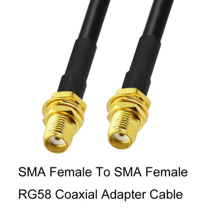 SMA Female To SMA Female RG58 Coaxial Adapter Cable, Cable Length:1m-garmade.com