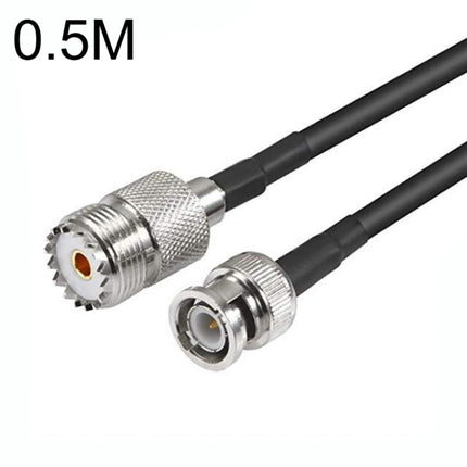 BNC Male To UHF Female RG58 Coaxial Adapter Cable, Cable Length:0.5m-garmade.com