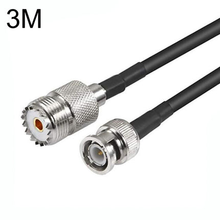 BNC Male To UHF Female RG58 Coaxial Adapter Cable, Cable Length:3m-garmade.com