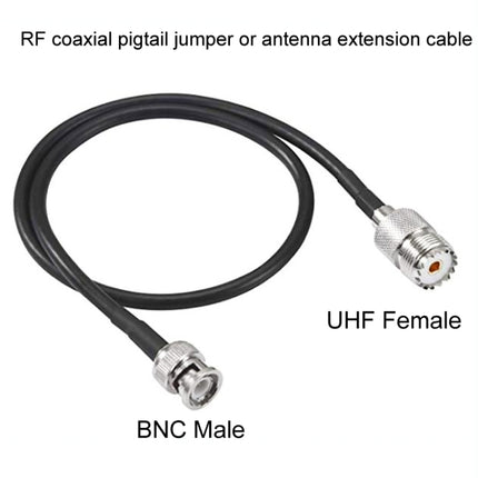 BNC Male To UHF Female RG58 Coaxial Adapter Cable, Cable Length:3m-garmade.com