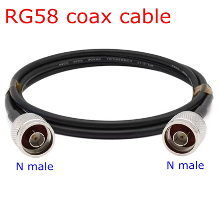 N Male To N Male RG58 Coaxial Adapter Cable, Cable Length:5m-garmade.com