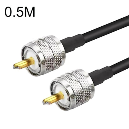 UHF Male To UHF Male RG58 Coaxial Adapter Cable, Cable Length:0.5m-garmade.com