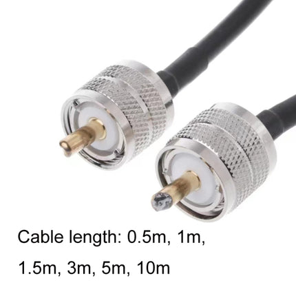 UHF Male To UHF Male RG58 Coaxial Adapter Cable, Cable Length:1m-garmade.com