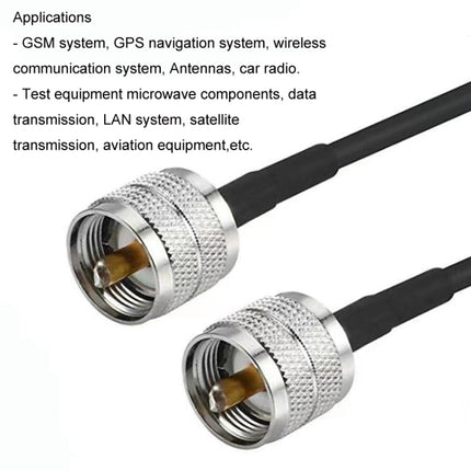UHF Male To UHF Male RG58 Coaxial Adapter Cable, Cable Length:1.5m-garmade.com