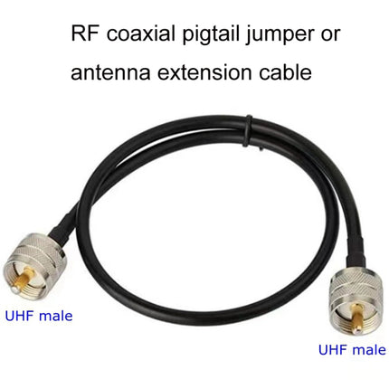 UHF Male To UHF Male RG58 Coaxial Adapter Cable, Cable Length:1.5m-garmade.com