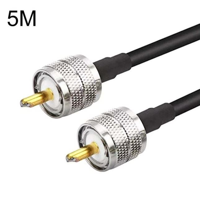 UHF Male To UHF Male RG58 Coaxial Adapter Cable, Cable Length:5m-garmade.com