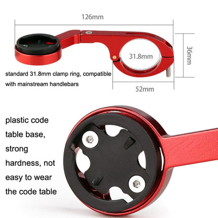 BG-371 Bicycle Aluminum Alloy Code Table Frame Universal Code Table Extension Flashlight Bracket(Red)-garmade.com