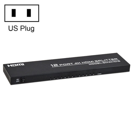 FJGEAR FJ-SM1012 1 In 12 Out 30HZ HDMI 4K HD Audio And Video Splitter, Plug Type:US Plug-garmade.com