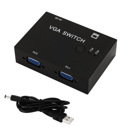 2-VGA Input to 1-VGA Output Switch Computer Host Switch Converter-garmade.com